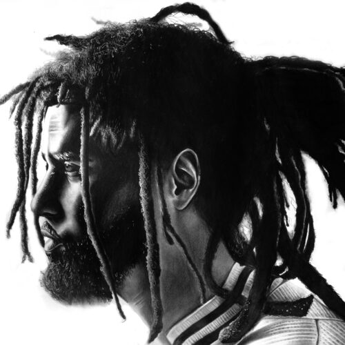 J. Cole, 2021 - 40 x 50 cm - Œuvre originale