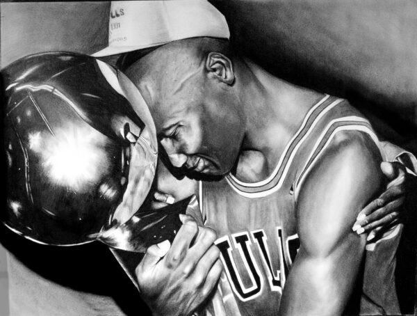 Michael Jordan, 2023  - 50 x 40 cm - Œuvre originale