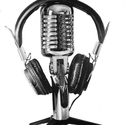 2023-01 Vintage Mic VINTAGE MICROPHONE, 2023 - Print - Edition limitée à 30 tirages